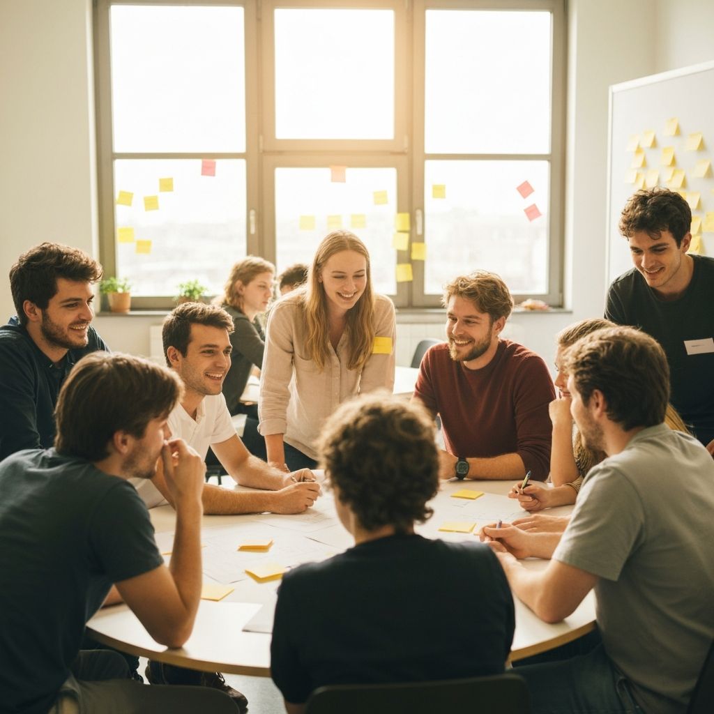 Junge Menschen des Jugendrats der Anneliese Brost Stiftung